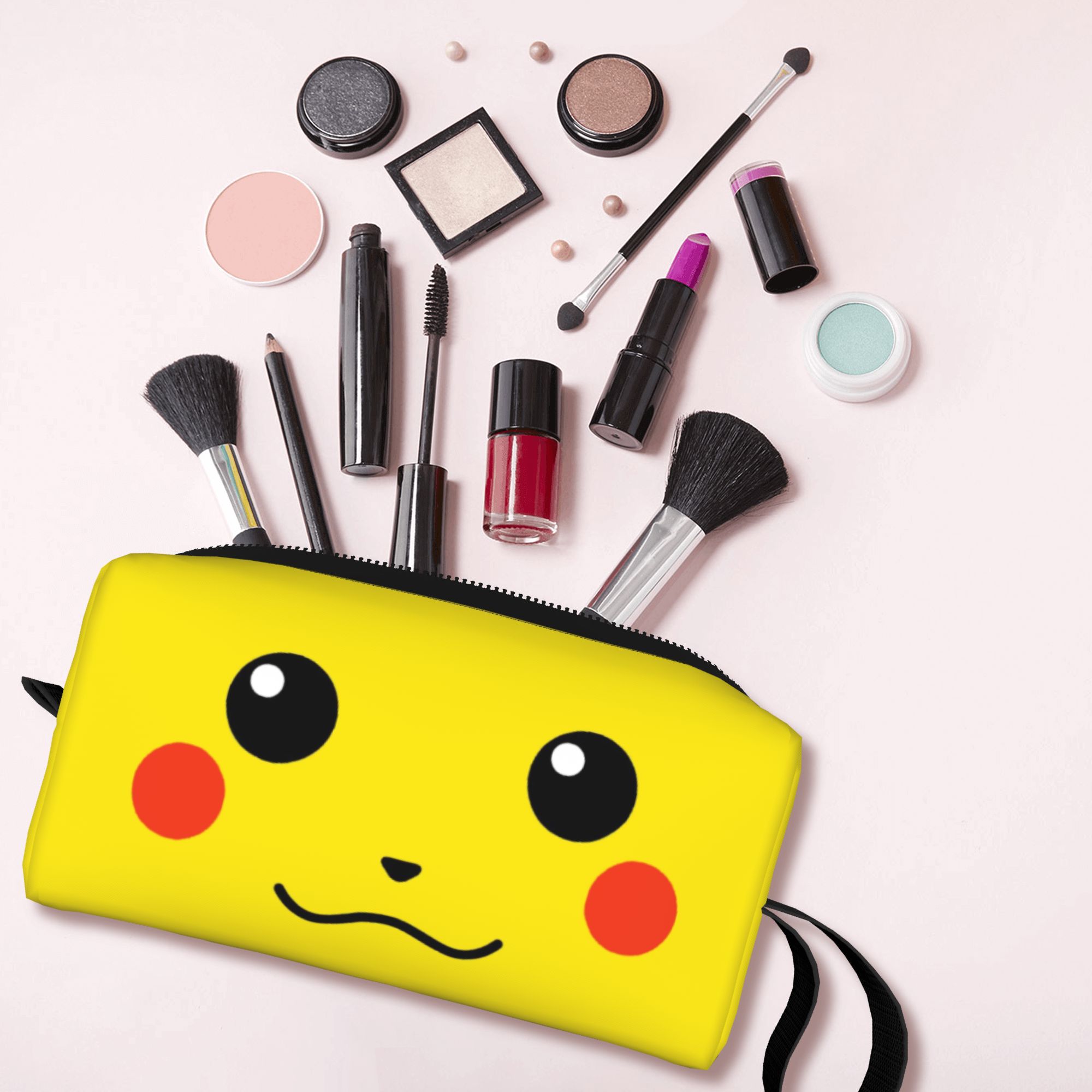 Beauty Makeup Kit Box - Maßgefertigte Pokemon P-Pikachu Kosmetiktasche für Frauen