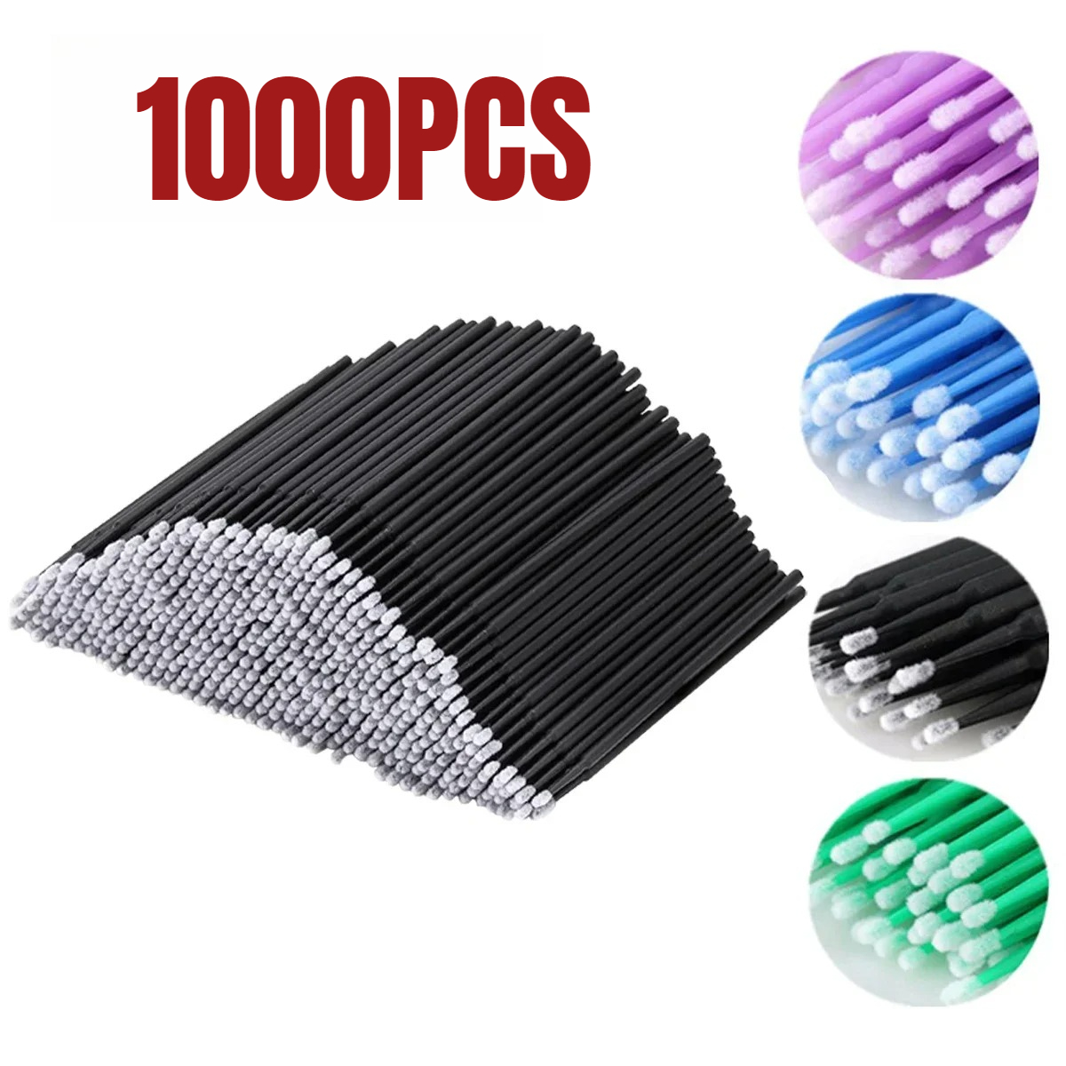 Beauty Makeup & D Anime Studio - 1000/500PCS Wimpern Reinigung Pinsel Hoch Bunte