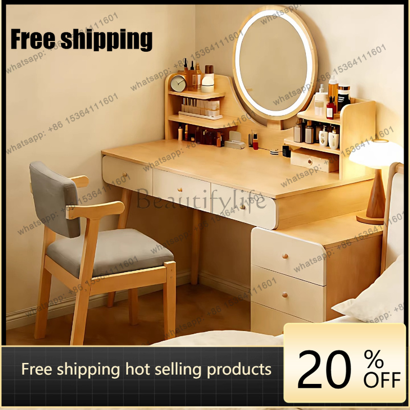Beauty Without Makeup - LJY Europäischer Vintage-Schminktisch Kosmetik-Aufbewahrung Make-up Schlafzimmer-Schminktisch