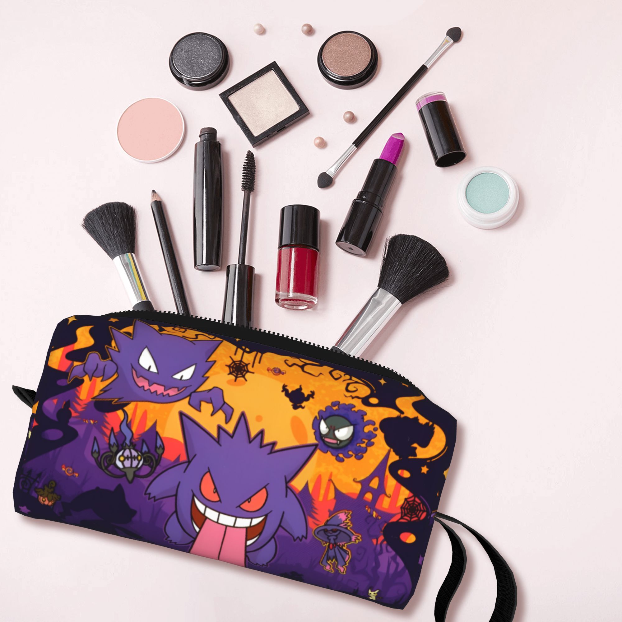 Beauty Makeup Kit Box - Maßgefertigte Pokemoned Gengar Toilettentasche Kawaii Bösewicht-Dämon