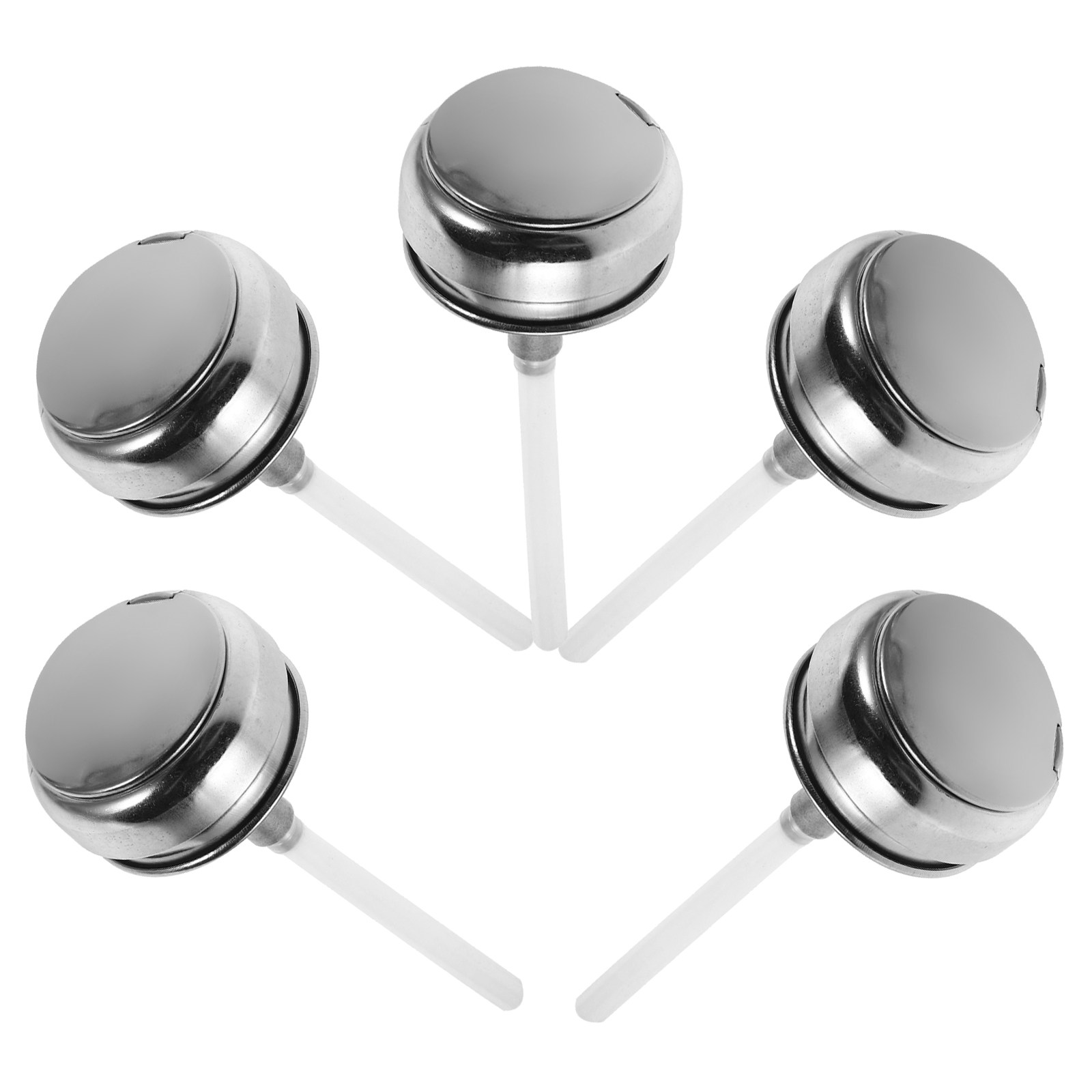 Beauty Makeup & D Anime Studio - 5 Stück Edelstahl-Aluminium-Druckpumpen-Flaschendeckel, Alkoholspender-Deckel, nachfüllbar, für